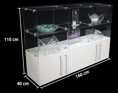 Vitrina exhibidor de acrílico transparente